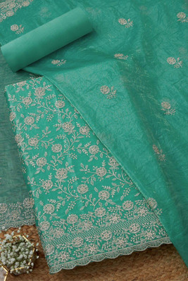 soch Silk Blend Embroidered Salwar Suit Material