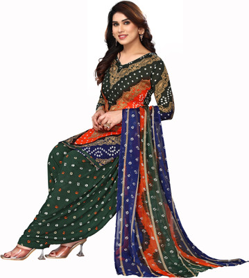 Nirvaan Crepe Solid, Floral Print, Printed, Geometric Print Salwar Suit Material