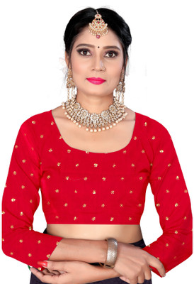 Durga Velvet Embroidered Blouse Material