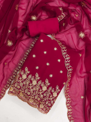 Mahakal Tex Georgette Embroidered Salwar Suit Material