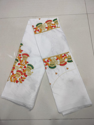 Druxy Pure Silk Embroidered Blouse Material
