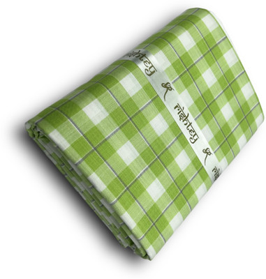 RSIHTEY Cotton Blend Checkered Shirt Fabric
