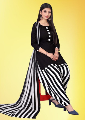 AYKA CLOTHINGS Crepe Printed Salwar Suit Material