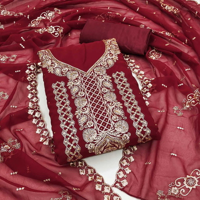 NEWHLSILKMILLS Pure Cotton Embroidered Salwar Suit Material