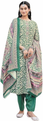 DRAVINAM Trends Wool Embroidered Salwar Suit Material