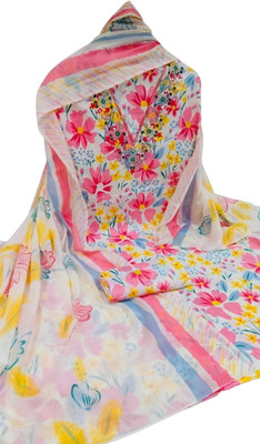 GC80 BY GAURI COLLECTION Pure Cotton Floral Print Salwar Suit Material