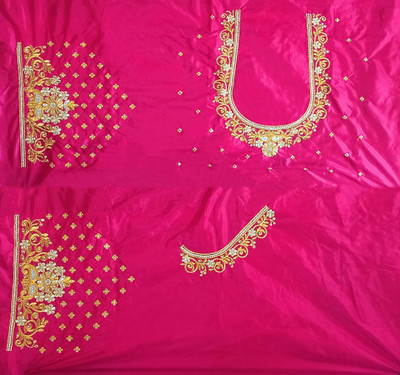 Kalamandirhouse Art Silk Embroidered Blouse Material