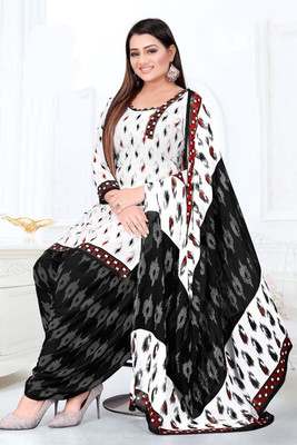 SIMPLYETHNIC Crepe Printed Kurta & Churidar Material