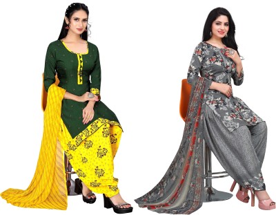 STYLEVEDA Crepe Printed Salwar Suit Material