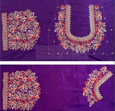 AYONIJA Cotton Silk Embroidered Blouse Material
