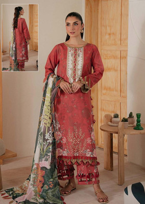 The ASAR Pure Cotton Printed, Graphic Print Salwar Suit Material