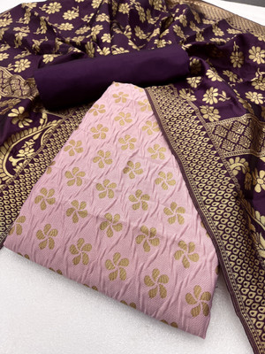 WEYLIN Jacquard Solid Salwar Suit Material