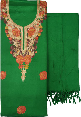 Kashmiri Wool Embroidered Salwar Suit Material