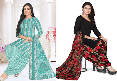 STYLEVEDA Crepe Printed Salwar Suit Material