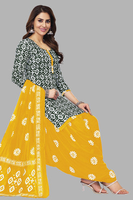 SHREE JEENMATA COLLECTION Pure Cotton Printed Kurta & Patiyala Material