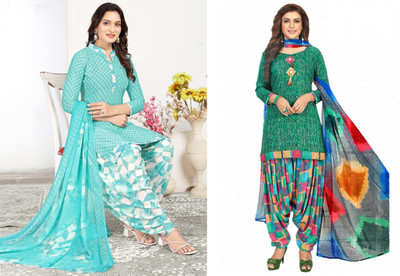 SEWDHAGA Crepe Printed Salwar Suit Material