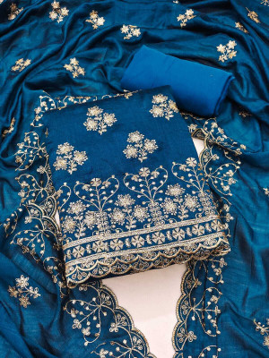 HouseOfCommon Georgette Embroidered Salwar Suit Material