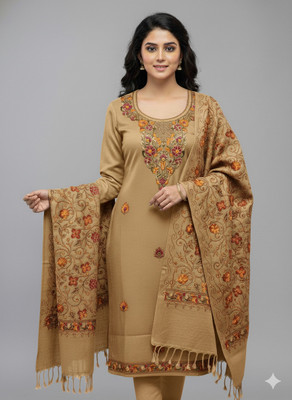 REET MAHAL Wool Embroidered Salwar Suit Material