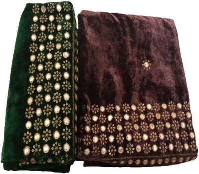 Cotton colors Velvet Self Design Blouse Material
