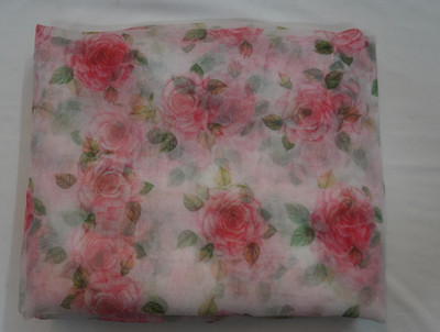 SAP STYLE Organza Floral Print Multi-purpose Fabric