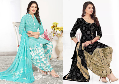 SEWDHAGA Crepe Printed Salwar Suit Material