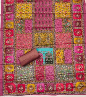 priyam fashion Silk Blend Printed Salwar Suit Material