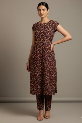 Weave and flow Pure Cotton Floral Print Salwar Suit Material