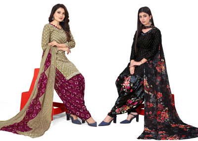 STYLEVEDA Crepe Printed Salwar Suit Material