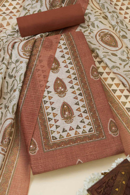 soch Tussar Silk Printed Salwar Suit Material