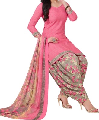 ALSHOP Crepe Self Design Salwar Suit Material