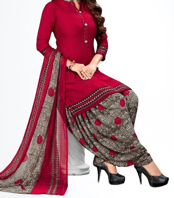 SARVOPAR Crepe Printed Salwar Suit Material