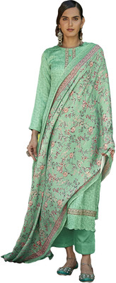 DRAVINAM Trends Wool Embroidered Salwar Suit Material