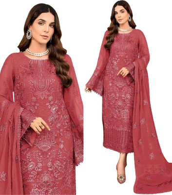 Amit Georgette Embroidered Salwar Suit Material