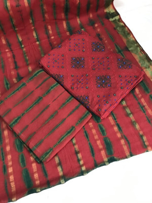Drashti Creation Cotton Blend Self Design Salwar Suit Material