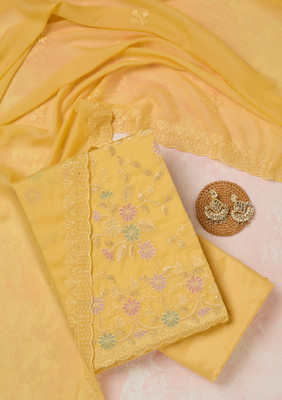 KOSKII Crepe Embroidered Kurta & Palazzo Material