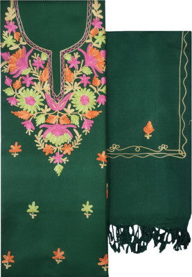Kashmiri Wool Embroidered Salwar Suit Material