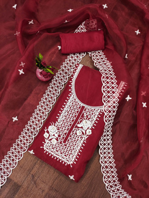 Kimisha Organza Embroidered Salwar Suit Material