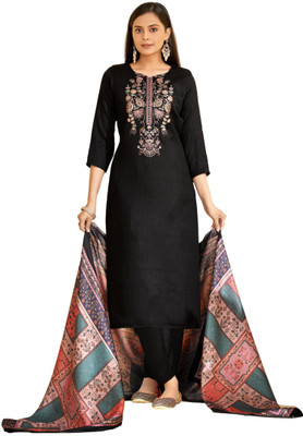 ShEmpire Wool Embroidered Salwar Suit Material