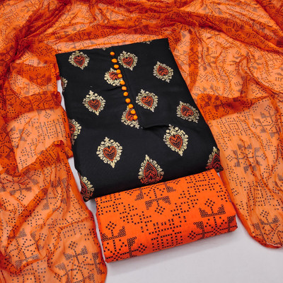 PANZORA Cotton Blend Solid Kurta & Patiyala Material