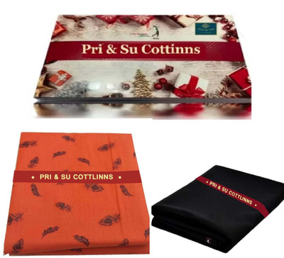 Pri & Su CottLinns Cotton Blend Floral Print Shirt & Trouser Fabric