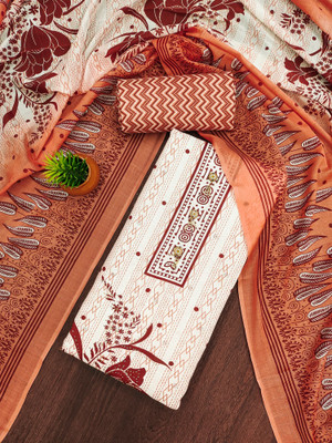 PandadiSaree Cotton Blend Printed Salwar Suit Material