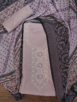Jaipur Kurti Pure Silk Embroidered Salwar Suit Material