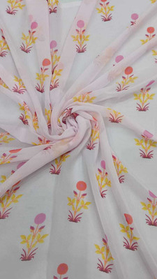 SATKAAR FASHION Georgette Printed Multipurpose Running Fabric