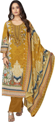 Ambarlyn Pure Cotton Printed Salwar Suit Material