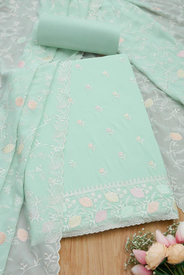 soch Georgette Embroidered Salwar Suit Material