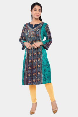 PRIDE SALES Cotton Blend Embroidered Kurta Fabric