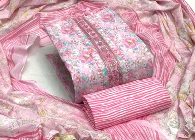 krishna boutique Pure Cotton Printed Salwar Suit Material