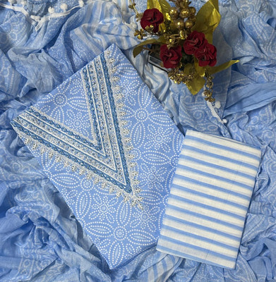 EJS Pure Cotton Floral Print Salwar Suit Material
