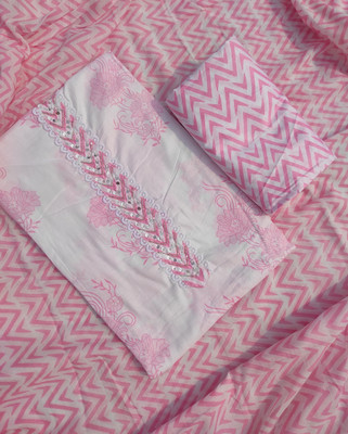 ABODH COLOURS Pure Cotton Printed Salwar Suit Material