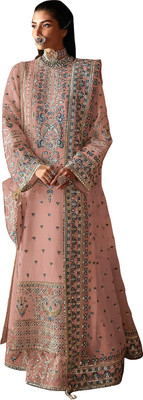 VIBHULEHENGA Georgette Embroidered Salwar Suit Material